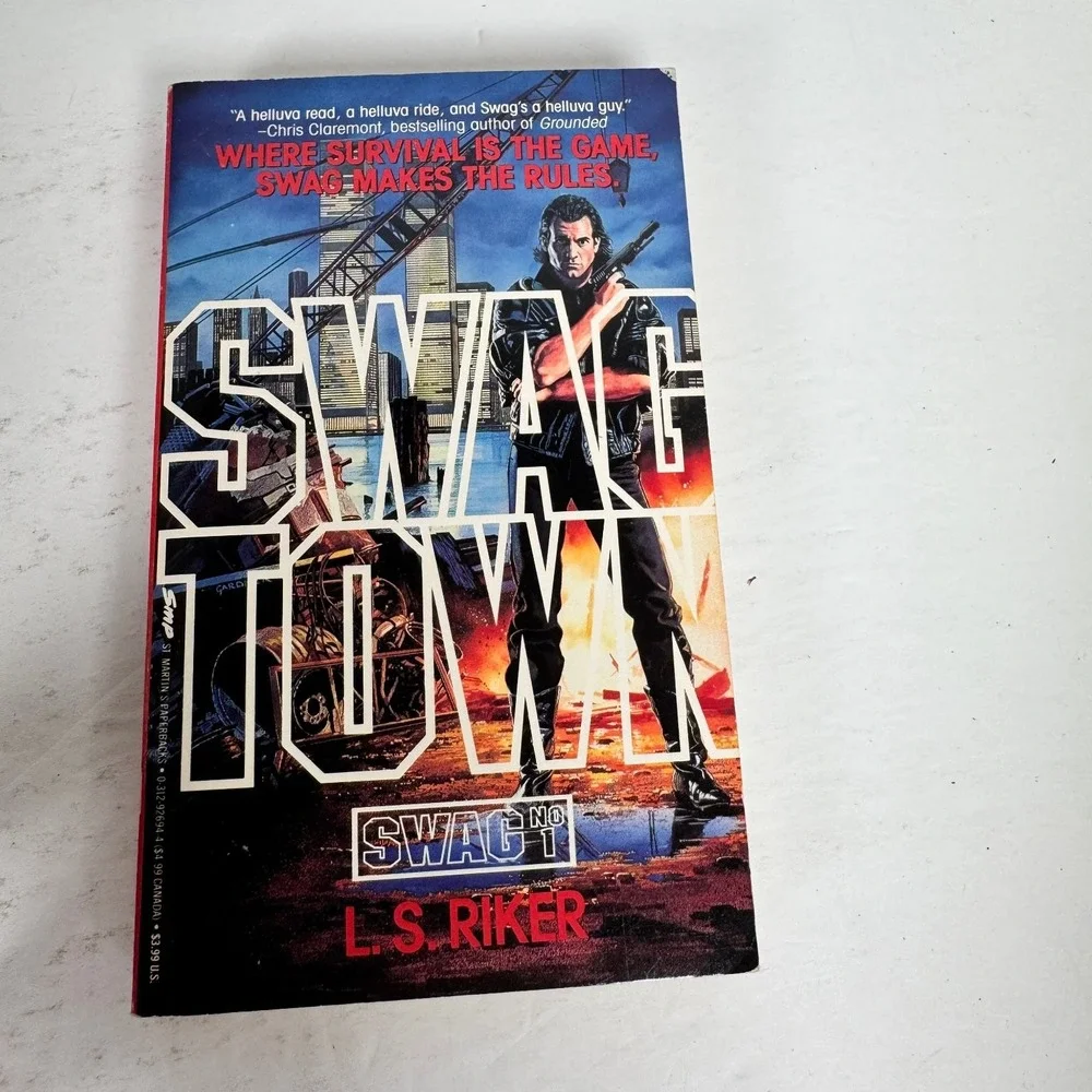 Swag Town L.S. Riker 1992 First Edition Swag No 1 Action Adventure St. Martin's
